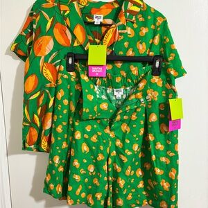 Tabitha Brown for Target Two-Piece Linen Animal Print Set